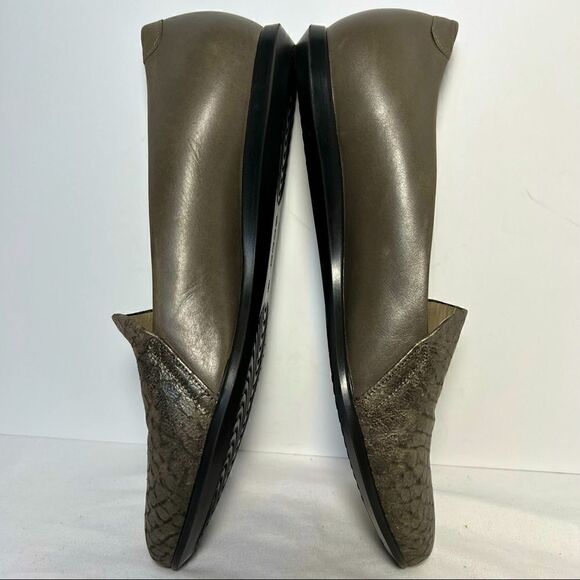 Ecco Touch Ballerina 2.0 Warm Grey Leather Flats EU40 US10 - Picture 6 of 11